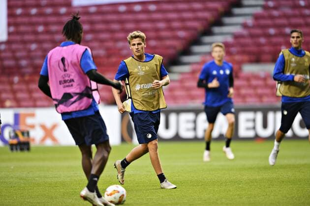 Carlo Holse under aaben traening med FC Koebenhavn i Parken foer FCK moeder FC Zenit i Europa League-kamp, onsdag den 19. september 2018. Foto: Ritzau Scanpix Philip Davali , Copenhagen Denmark  Copyright: PhilipxDavali PhilipxDavalix cop102 spdk20180919-180818-L