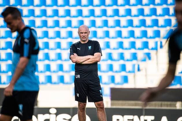 180919 Head coach Uwe Rösler of Malmö FF during a practice and press conference PK Pressekonferenz with Malmö FF ahead of the Europa League match against Genk on September 19, 2018 in Genk. Photo: Ludvig Thunman BILDBYRN kod LT 35537 Copyright: LUDVIGxTHUNMAN BB180919LT052