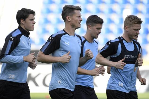 Malmo FF s forward Markus Rosenberg pictured during a training of Swedish club Malmo FF, Wednesday 19 September 2018 in Genk. Tomorrow Malmo FF will meet Belgian soccer team KRC Genk on day one of the UEFA Europa League group stage. YORICKxJANSENS  x05429423x