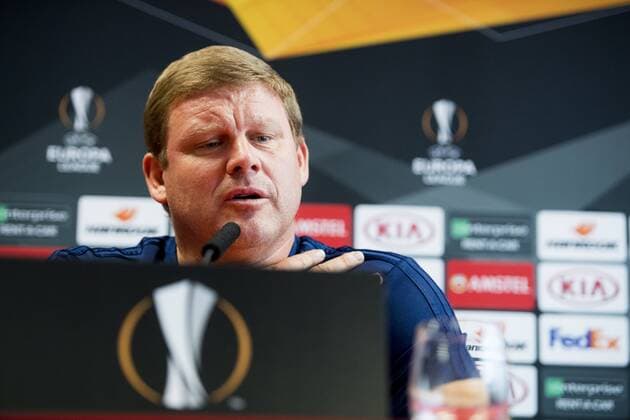 Anderlecht s head coach Hein Vanhaezebrouck pictured during a press conference PK Pressekonferenz of Belgian soccer team RSC Anderlecht, Wednesday 19 September 2018 in Trnava, Slovakia. Tomorrow Anderlecht will meet Slovakian club Spartak Trnava on day one of the UEFA Europa League group stage. JASPERxJACOBS  x05429453x