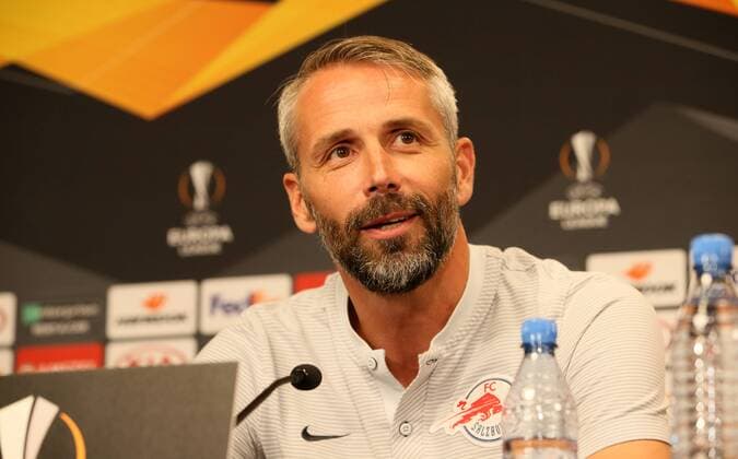 FC Salzburg - Pressekonferenz Fussball Euroleague Leipzig, 19.09.2018, Red Bull Arena, Fußball, FC Salzburg , Pressekonferenz vor dem Euroleague-Spiel bei RB Leipzig. , Im Bild: Trainer Marco Rose ,