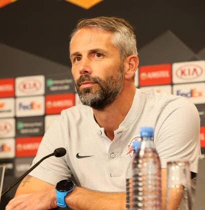 FC Salzburg - Pressekonferenz Fussball Euroleague Leipzig, 19.09.2018, Red Bull Arena, Fußball, FC Salzburg , Pressekonferenz vor dem Euroleague-Spiel bei RB Leipzig. , Im Bild: Trainer Marco Rose ,
