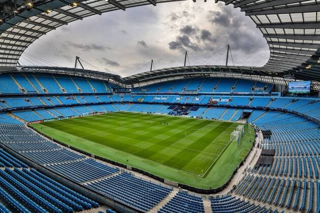 General view of the Etihad Stadium, home of Manchester City Football Club during the UEFA Champions League match between Manchester City and Olympique Lyonnais at the Etihad Stadium, Manchester, England on 19 September 2018. Copyright: xDavidxHornx PMI-2241-0004