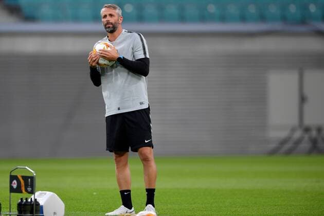 SOCCER - EL, RB Leipzig vs RBS LEIPZIG,GERMANY,19.SEP.18 - SOCCER - UEFA Europa League, group stage, RasenBallsport Leipzig vs Red Bull Salzburg, preview, training of RBS. Image shows head coach Marco Rose (RBS). GEPAxpictures xFlorianxErtl