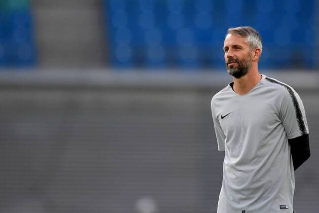 SOCCER - EL, RB Leipzig vs RBS LEIPZIG,GERMANY,19.SEP.18 - SOCCER - UEFA Europa League, group stage, RasenBallsport Leipzig vs Red Bull Salzburg, preview, training of RBS. Image shows head coach Marco Rose (RBS). GEPAxpictures xFlorianxErtl