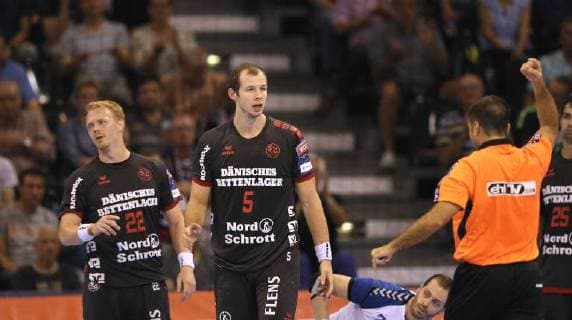 Foto : Simon Hald Jensen ( Flensburg ) Handball Herren 1. Bundesliga am Mi. 19.09.2018 Flensburg - HC Zagreb
