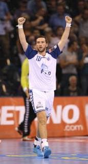 Foto : Siegesjubel Zagreb , Senjamin Buric Handball Herren 1. Bundesliga am Mi. 19.09.2018 Flensburg - HC Zagreb