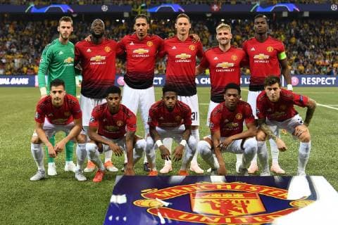 Fussball UEFA Champions League - BSC Young Boys - Manchester United ManU FC Bern, Schweiz, 19.09.2018, Fussball UEFA Champions League, Saison 2018 2019, BSC Young Boys - Manchester United FC, Mannschaftsfoto, Team line-up Manchester.