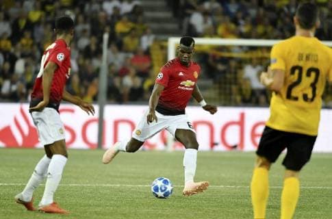19.09.2018 Bern,Schweiz, Stade de Suisse,Fussball Herren Champions League,Saison 2018 2019 BSC Young Boys - Manchester United ManU Im Bild : Paol Pogba (Manchester) Aktion Einzelbild
