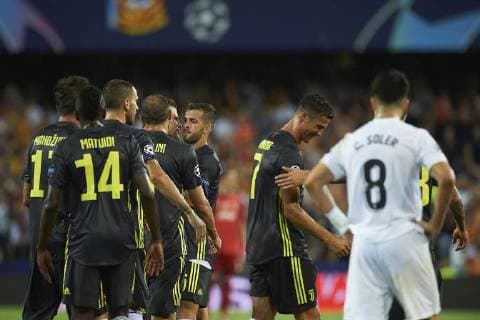 BARCELONA, 19-09-2018. Champions League 2018 2019, date 1. Valencia-Juventus. Cristiano Ronaldo of Juventus after receiving red card during the game Valencia - Juventus Valencia - Juventus  x2477472x
