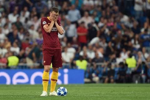 Sport Bilder des Tages Db Madrid (Spagna) 19 09 2018 - Champions League Real Madrid-Roma foto Daniele Buffa Image nella foto: Edin Dzeko 