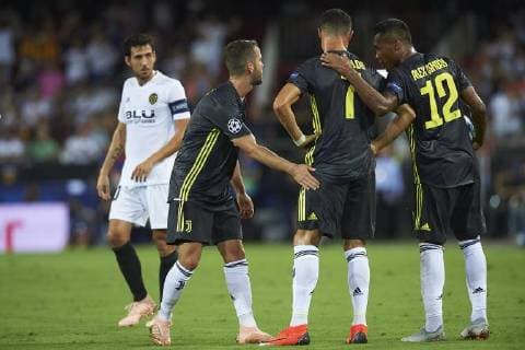 BARCELONA, 19-09-2018. Champions League 2018 2019, date 1. Valencia-Juventus. Cristiano Ronaldo of Juventus after receiving red card during the game Valencia - Juventus Valencia - Juventus  x2477479x