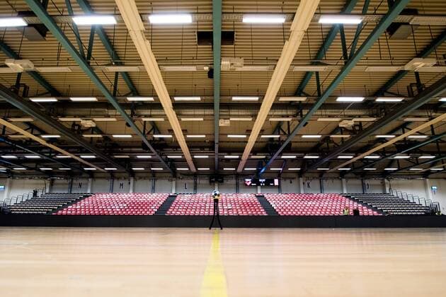 180919 General interior view of Trondheim Spektrum ahead of the Grundigligaen match between Byasen and Tertnes on September 19, 2018 in Trondheim. Photo: Jon Olav Nesvold BILDBYRAN kod JE 160312 Copyright: JONxOLAVxNESVOLD BB180919JE053