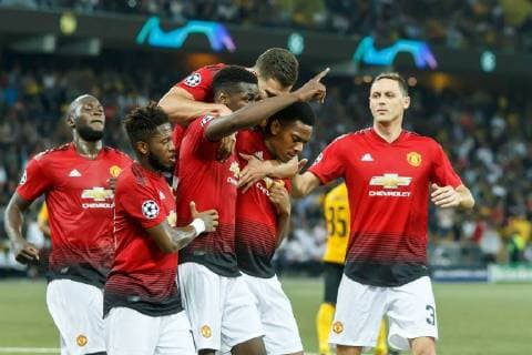 Bern, Schweiz 19.09.2018, UEFA Champions League - 2018 19 Season, Vorrunde, Gruppenphase - Gruppe H - 1. Spieltag, BSC Young Boys - Manchester United ManU jubel, Torjubel um Paul Pogba (MAN) nach dem treffer zum 0:2 ( DeFodi048