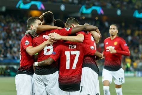 Bern, Schweiz 19.09.2018, UEFA Champions League - 2018 19 Season, Vorrunde, Gruppenphase - Gruppe H - 1. Spieltag, BSC Young Boys - Manchester United ManU jubel, Torjubel um Paul Pogba (MAN) nach dem treffer zum 0:2 ( DeFodi048