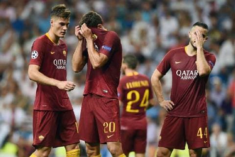 Db Madrid (Spagna) 19 09 2018 - Champions League Real Madrid-Roma foto Daniele Buffa Image nella foto: delusione Roma 