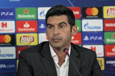 Head coach of FC Shakhtar Donetsk Paulo Fonseca attends a post-match news conference after his team played to a 2-2 draw against TSG 1899 Hoffenheim in the UEFA Champions League Group F game at the Metalist Stadium, Kharkiv, northeastern Ukraine, September 19, 2018. Ukrinform. Post-match news conferences of Shakhtar, Hoffenheim in Kharkiv  Copyright: xVyacheslavxMadiyevskyyx