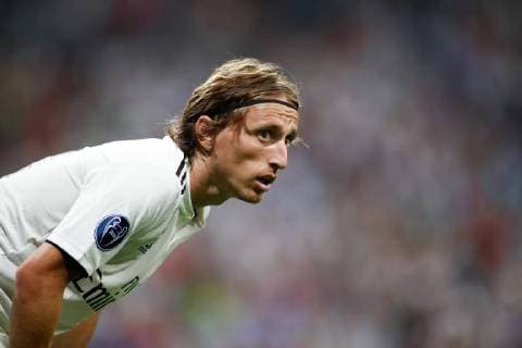 September 19, 2018 - Luka Modric of Real Madrid during the Champions League football match between Real Madrid and AS Roma on September 19th, 2018 at Santiago Bernabeu stadium in Madrid, Spain. Soccer: Champions League - Real Madrid v AS Roma - ZUMAa181 20180919_zaa_a181_063 Copyright: xAFP7x