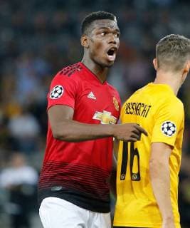 19.09.2018 Stade de Suisse Bern , SCHWEIZ , Saison 2018 2019 Herren Fussball UEFA Champions League Gruppenspiel BSC Young Boys Bern - Manchester United ManU Paul Pogba (Manchester)