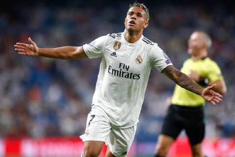 September 19, 2018 - Mariano of Real Madrid celebrates the first goal with the team during the Champions League football match between Real Madrid and AS Roma on September 19th, 2018 at Santiago Bernabeu stadium in Madrid, Spain. Soccer: Champions League - Real Madrid v AS Roma - ZUMAa181 20180919_zaa_a181_097 Copyright: xAFP7x