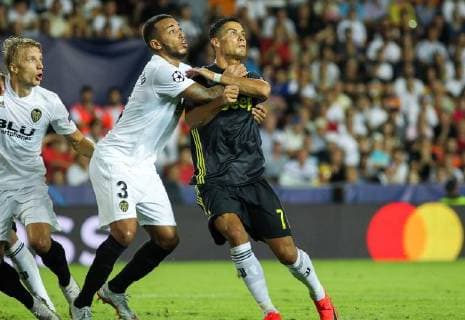 September 19, 2018 - Cristiano Ronaldo of Juventus and in action during the Champions League football match between Valencia and Juventus on September 19, 2018 at Mestalla Stadium in Valencia, Spain. Soccer: Champions League - Valencia v Juventus - ZUMAa181 20180919_zaa_a181_183 Copyright: xAFP7x