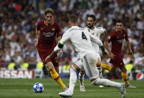 September 19, 2018 - Madrid, Madrid, Spain - Nicolo Zaniolo (AS Roma) seen in action during the UEFA Champions League group G football match Real Madrid against AS Roma at the Santiago Bernabeu Stadium in Madrid..Final Score Real Madrid against AS Roma at the Santiago Bernabeu Stadium in Madrid - 19 Sept 2018 - ZUMAs197 85578360st Copyright: xManuxReinox