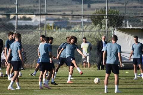 September 19, 2018 - Thessaloniki, Greece - Chelsea s player Ethan Ampadu kicks the ball during a practice session. Chelsea FC practice session before the UEFA Europa League group stage first match with PAOK FC. Greece Soccer Chelsea Europa League - ZUMAp191 85575078st Copyright: xGiannisxPapanikosx