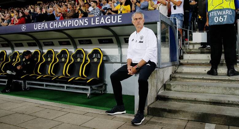 19.09.2018 Stade de Suisse Bern , SCHWEIZ , Saison 2018 2019 Herren Fussball UEFA Champions League Gruppenspiel BSC Young Boys Bern - Manchester United ManU Trainer Jose Mourinho (Manchester)