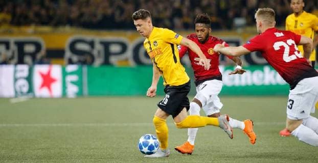 19.09.2018 Stade de Suisse Bern , SCHWEIZ , Saison 2018 2019 Herren Fussball UEFA Champions League Gruppenspiel BSC Young Boys Bern - Manchester United ManU Christian Fassnacht (Young Boys)