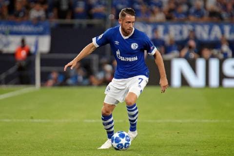 18.09.2018, xovx, Fussball UEFA Champions League, FC Schalke 04 - FC Porto emspor, Mark Uth (FC Schalke 04), Freisteller. (DFL DFB REGULATIONS PROHIBIT ANY USE OF PHOTOGRAPHS as IMAGE SEQUENCES and or QUASI-VIDEO) Gelsenkirchen