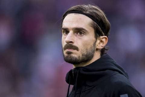 AMSTERDAM, AFC Ajax - AEK Athens FC, football, Champions League, season 2018-2019, 19-09-2018, Stadium Johan Cruijff Arena, AEK Athens player Marios Oikonomou Ajax - AEK Athens  x2478185x