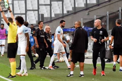 23 ADIL RAMI (OM) - BLESSURE - DECEPTION FOOTBALL : Marseille vs Eintracht Francfort - Ligue Europa - 20 09 2018 FEP Panoramic 