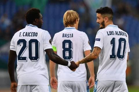 Fußball, EL, Lazio Rom - Apollon Limassol As Roma 20 09 2018 - Europa League Lazio-Apollon Limassol foto Antonello Sammarco Image nella foto: esultanza gol Luis Alberto 