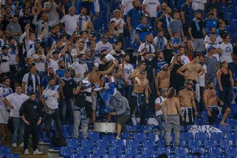 FuÃŸball, EL, Lazio Rom - Apollon Limassol 20th September 2018, Stadio Olimpico, Rome, Italy; UEFA Europa League football, Lazio versus Apollon Limassol; supporters of Lazio cheer on their team  ActionPlus12064021 GiampieroxSposito