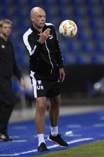 Sport Bilder des Tages Malmo FF s head coach German Uwe Rosler pictured during the match between Belgian soccer team KRC Genk and Swedish club Malmo FF in Genk, Thursday 20 September 2018, on day one of the UEFA Europa League group stage. YORICKxJANSENS  x05430197x