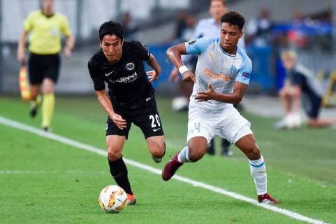 Fußball, EL, Olympique Marseille - Eintracht Frankfurt 04 BOUBACAR KAMARA (OM) - 20 MAKOTO HASEBE (FRA) FOOTBALL : Marseille vs Eintracht Francfort - Ligue Europa - 20 09 2018 FEP Panoramic 