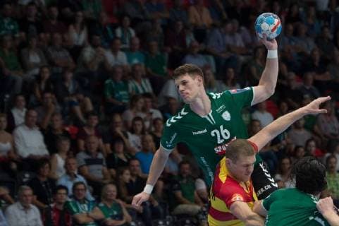 Velux EHF Champions League - Wacker Thun - Riihimäen Cocks Gümligen, 20.09.2018, Handball Velux EHF Champions League, Saison 2018 2019, Wacker Thun - Riihimäen Cocks, Ron Delhees (Wacker)