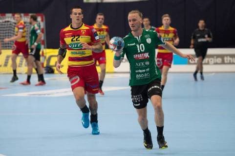 Velux EHF Champions League - Wacker Thun - Riihimäen Cocks Gümligen, 20.09.2018, Handball Velux EHF Champions League, Saison 2018 2019, Wacker Thun - Riihimäen Cocks, Thomas Matthias Lanz (Wacker)