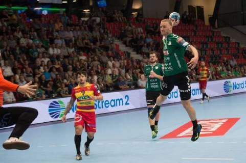Velux EHF Champions League - Wacker Thun - Riihimäen Cocks Gümligen, 20.09.2018, Handball Velux EHF Champions League, Saison 2018 2019, Wacker Thun - Riihimäen Cocks, Thomas Matthias Lanz (Wacker)
