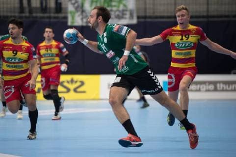 Velux EHF Champions League - Wacker Thun - Riihimäen Cocks Gümligen, 20.09.2018, Handball Velux EHF Champions League, Saison 2018 2019, Wacker Thun - Riihimäen Cocks, Stefan Huwyler (Wacker)