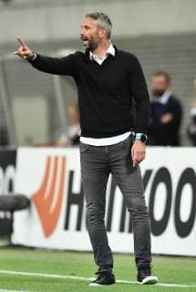 Fußball Europa League Gruppenphase 1. Spieltag RB Leipzig - FC Salzburg am 20.09.2018 in der Red Bull Arena in Leipzig Marco Rose ( Cheftrainer Salzburg ) DFL Regulations prohibit any use of photographs as image sequences and or quasi video.