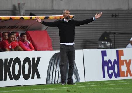 Fussball, Herren, Saison 2018 2019, Europa League (Gruppe B, 1. Spieltag) RB Leipzig - FC Salzburg, Trainer Marco Rose (Red Bull Salzburg), 20.09. 2018, Copyright: xMatthiasxKochx