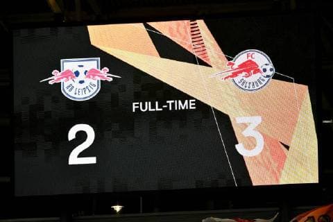 SOCCER - EL, RB Leipzig vs RBS LEIPZIG,GERMANY,20.SEP.18 - SOCCER - UEFA Europa League, group stage, RasenBallsport Leipzig vs Red Bull Salzburg. Image shows the scoreboard. GEPAxpictures xFlorianxErtl