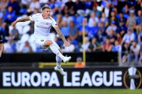Genk s Sebastien Dewaest pictured in action during the match between Belgian soccer team KRC Genk and Swedish club Malmo FF in Genk, Thursday 20 September 2018, on day one of the UEFA Europa League group stage. YORICKxJANSENS  x05430355x