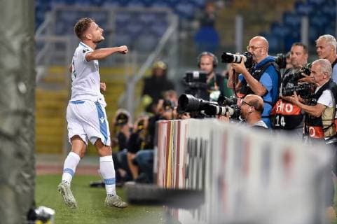 September 20, 2018 - Rome, Italy - Ciro Immobile of Lazio celebrates scoring second goal during the UEFA Europa League Group Stage match between Lazio and Apollon Limassol at Stadio Olimpico, Rome, Italy on 20 September 2018. Lazio v Apollon Limassol.UEFA Europa League.20 09 2018.  - ZUMAn230 20180920_zaa_n230_044 Copyright: xGiuseppexMaffiax