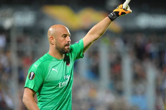 Pepe Reina, AC Milan- 25, beim Europa League Spiel zwischen dem F 91 Dudelange, Luxemburg und dem AC Mailand, Italien, am 20.09.18, F 91 Dudelange, Luxemburg vs AC Mailand, Italien, Europa League, Luxemburg Copyright: xEIBNER PeterxFranzx EP_PFZ