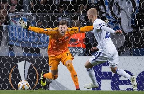 FCKs Jesse Joronen i Europa League kamp mellem FCK-FC Zenit i Telia Parken torsdag den september 2018. , Copenhagen Denmark  Copyright: Scanpix LiselottexSabroex COP101 spdk20180920-234916-L