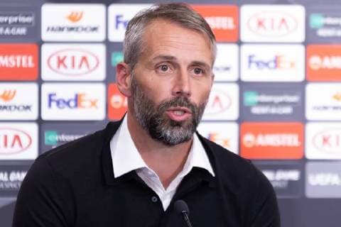 Marco Rose (Salzburg, Trainer, head coach) beim Interview, TV; Portrait; Porträt, Fussball, UEFA Europa League, RB Leipzig - FC Salzburg,