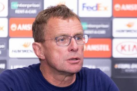 Ralf Rangnick (RB Leipzig, Trainer, head coach) beim Interview, TV; Portrait, Porträt, Fussball, UEFA Europa League, RB Leipzig - FC Salzburg,