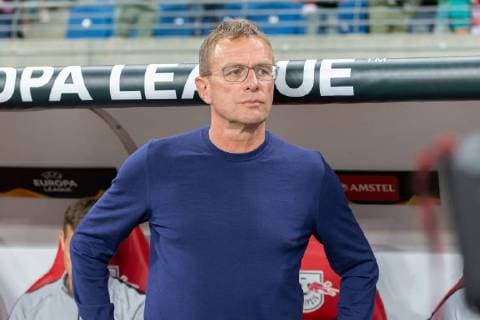 Ralf Rangnick (RB Leipzig, Trainer, head coach) vor dem Spiel; Portrait, Fussball, UEFA Europa League, RB Leipzig - FC Salzburg,